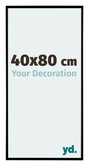 Evry Plastique Cadre Photo 40x80cm Noir Mat De Face Mesure | Yourdecoration.fr