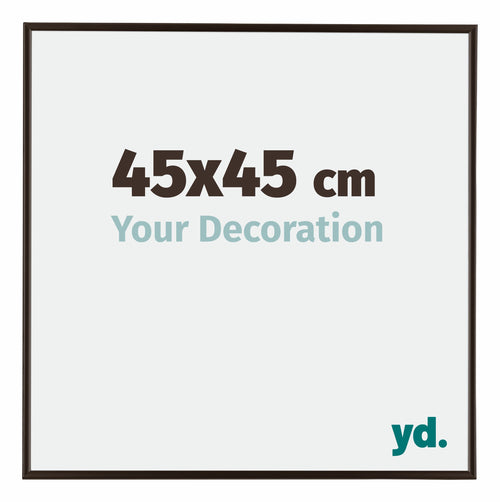 Evry Plastique Cadre Photo 45x45cm Anthracite De Face Mesure | Yourdecoration.fr