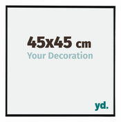 Evry Plastique Cadre Photo 45x45cm Noir Tres Brillant De Face Mesure | Yourdecoration.fr