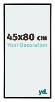 Evry Plastique Cadre Photo 45x80cm Noir Mat De Face Mesure | Yourdecoration.fr