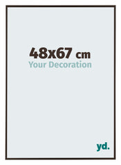 Evry Plastique Cadre Photo 48x67cm Anthracite De Face Mesure | Yourdecoration.fr