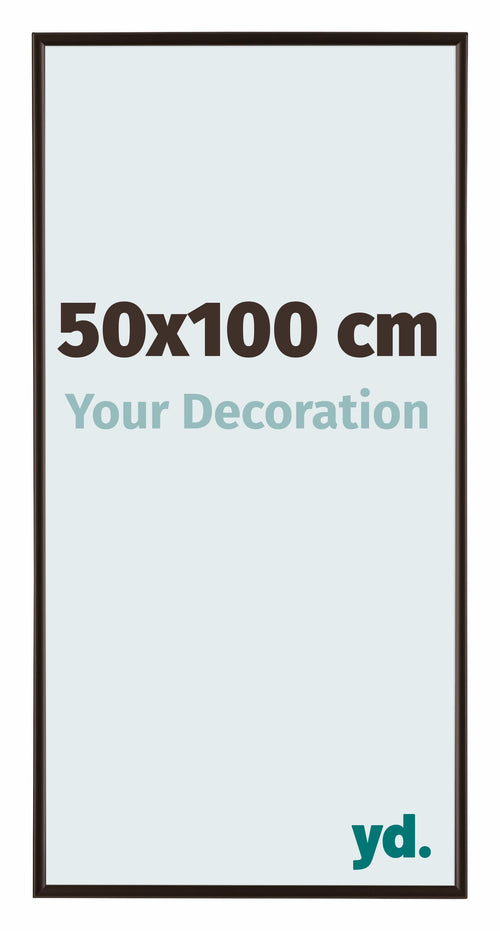 Evry Plastique Cadre Photo 50x100cm Anthracite De Face Mesure | Yourdecoration.fr