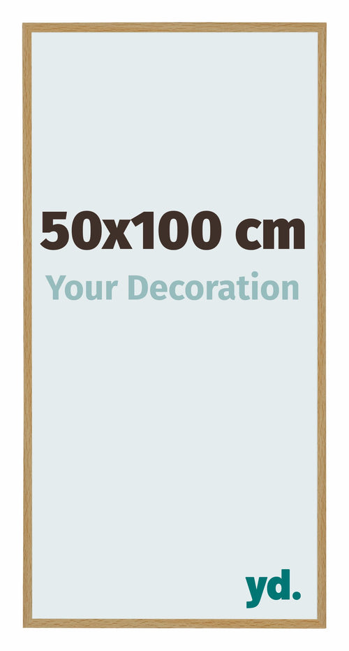 Evry Plastique Cadre Photo 50x100cm Hêtre Clair De Face Mesure | Yourdecoration.fr