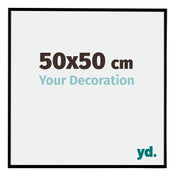 Evry Plastique Cadre Photo 50x50cm Noir Mat De Face Mesure | Yourdecoration.fr