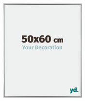 Evry Plastique Cadre Photo 50x60cm Argent De Face Mesure | Yourdecoration.fr