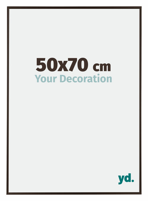 Evry Plastique Cadre Photo 50x70cm Anthracite De Face Mesure | Yourdecoration.fr