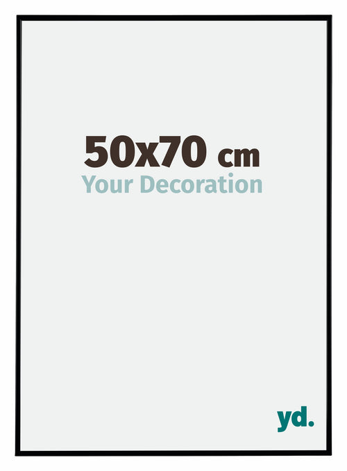 Evry Plastique Cadre Photo 50x70cm Noir Mat De Face Mesure | Yourdecoration.fr