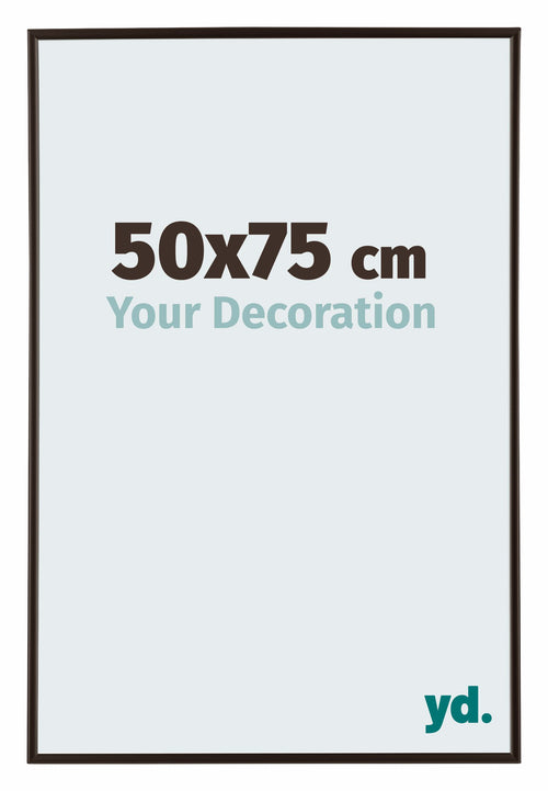 Evry Plastique Cadre Photo 50x75cm Anthracite De Face Mesure | Yourdecoration.fr