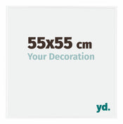 Evry Plastique Cadre Photo 55x55cm Blanc Brillant De Face Mesure | Yourdecoration.fr