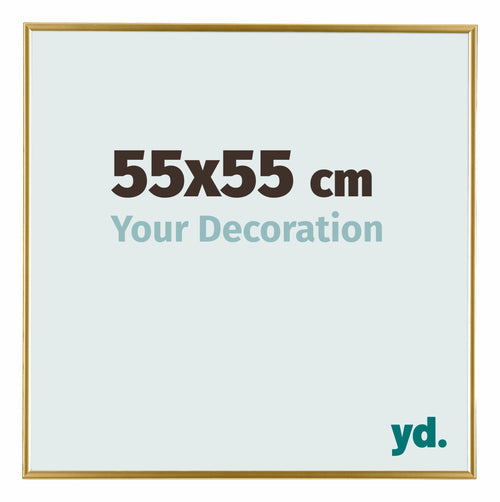 Evry Plastique Cadre Photo 55x55cm Or De Face Mesure | Yourdecoration.fr