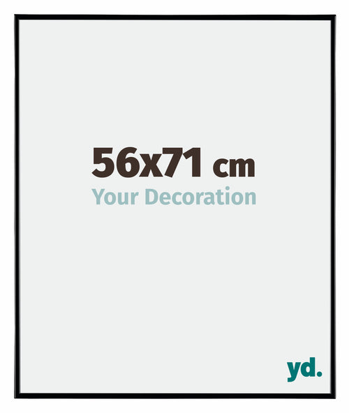 Evry Plastique Cadre Photo 56x71cm Noir Tres Brillant De Face Mesure | Yourdecoration.fr