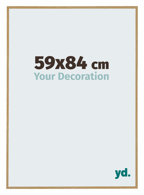 Evry Plastique Cadre Photo 59x84cm Hetre Clair De Face Mesure | Yourdecoration.fr