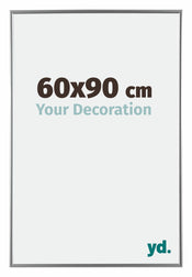 Evry Plastique Cadre Photo 60x90cm Argent De Face Mesure | Yourdecoration.fr