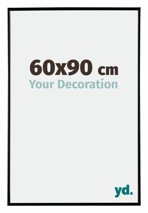 Evry Plastique Cadre Photo 60x90cm Noir Tres Brillant De Face Mesure | Yourdecoration.fr