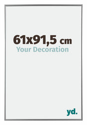 Evry Plastique Cadre Photo 61x91 5cm Argent De Face Mesure | Yourdecoration.fr