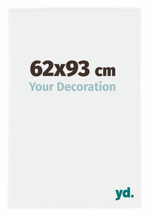 Evry Plastique Cadre Photo 62x93cm Blanc Brillant De Face Mesure | Yourdecoration.fr