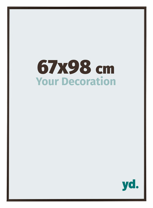 Evry Plastique Cadre Photo 67x98cm Anthracite De Face Mesure | Yourdecoration.fr