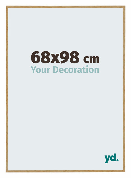 Evry Plastique Cadre Photo 68x98cm Hetre Clair De Face Mesure | Yourdecoration.fr