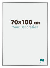 Evry Plastique Cadre Photo 70x100cm Argent De Face Mesure | Yourdecoration.fr