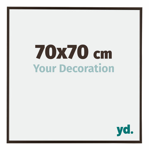 Evry Plastique Cadre Photo 70x70cm Anthracite De Face Mesure | Yourdecoration.fr