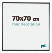 Evry Plastique Cadre Photo 70x70cm Noir Tres Brillant De Face Mesure | Yourdecoration.fr