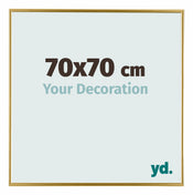 Evry Plastique Cadre Photo 70x70cm Or De Face Mesure | Yourdecoration.fr