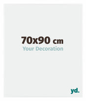 Evry Plastique Cadre Photo 70x90cm Blanc Brillant De Face Mesure | Yourdecoration.fr