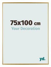 Evry Plastique Cadre Photo 75x100cm Or De Face Mesure | Yourdecoration.fr