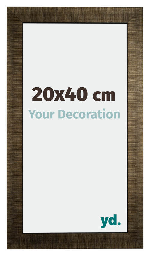 Leeds Bois Cadre Photo 20x40cm Champagne Brosse De Face Mesure | Yourdecoration.fr