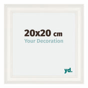 Londen Bois Cadre Photo 20x20cm Blanc De Face Mesure | Yourdecoration.fr