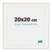 Londen Bois Cadre Photo 20x20cm Blanc De Face Mesure | Yourdecoration.fr