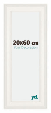 Londen Bois Cadre Photo 20x60cm Blanc De Face Mesure | Yourdecoration.fr