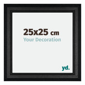 Londen Bois Cadre Photo 25x25cm Noir De Face Mesure | Yourdecoration.fr