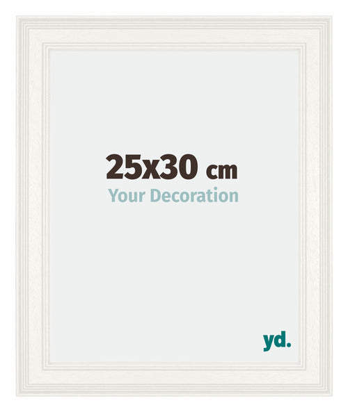 Londen Bois Cadre Photo 25x30cm Blanc De Face Mesure | Yourdecoration.fr