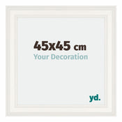 Londen Bois Cadre Photo 45x45cm Blanc De Face Mesure | Yourdecoration.fr