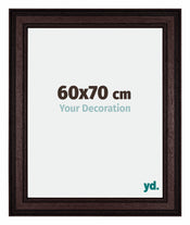 Londen Bois Cadre Photo 60x70cm Brun Wengé De Face Mesure | Yourdecoration.fr