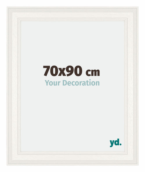 Londen Bois Cadre Photo 70x90cm Blanc De Face Mesure | Yourdecoration.fr