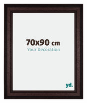 Londen Bois Cadre Photo 70x90cm Brun Wengé De Face Mesure | Yourdecoration.fr