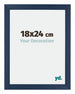 Mura MDF Cadre Photo 18x24cm Bleu Foncé Patine De Face Mesure | Yourdecoration.fr