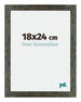 Mura MDF Cadre Photo 18x24cm Bleu Or Mélangé De Face Mesure | Yourdecoration.fr