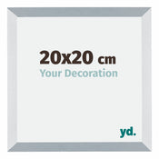 Mura MDF Cadre Photo 20x20cm Aluminium Brossé De Face Mesure | Yourdecoration.fr