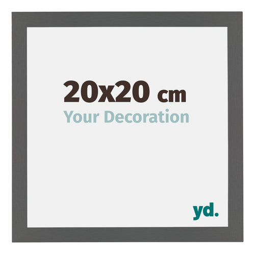 Mura MDF Cadre Photo 20x20cm Anthracite De Face Mesure | Yourdecoration.fr