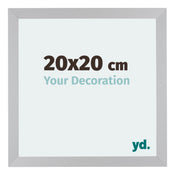 Mura MDF Cadre Photo 20x20cm Argent Mat De Face Mesure | Yourdecoration.fr