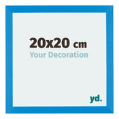 Mura MDF Cadre Photo 20x20cm Bleu Brillant De Face Mesure | Yourdecoration.fr