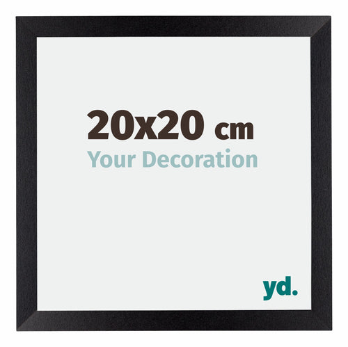 Mura MDF Cadre Photo 20x20cm Noir Mat De Face Mesure | Yourdecoration.fr