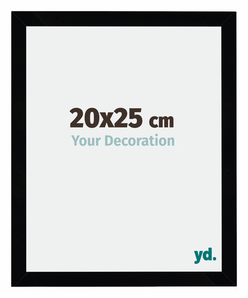 Mura MDF Cadre Photo 20x25cm Noir Brillant De Face Mesure | Yourdecoration.fr