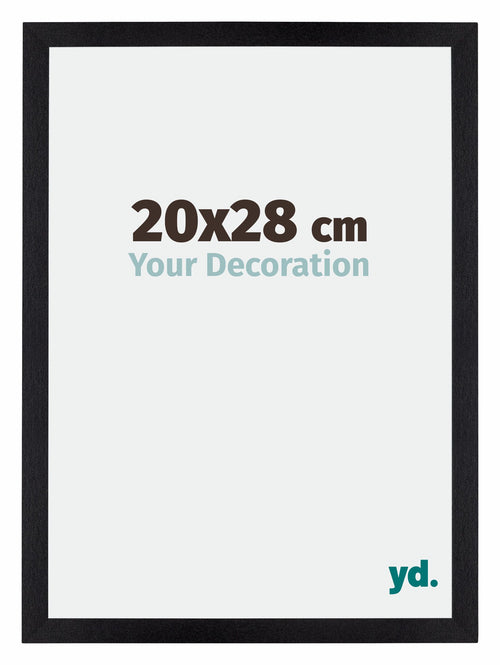 Mura MDF Cadre Photo 20x28cm Noir Mat De Face Mesure | Yourdecoration.fr