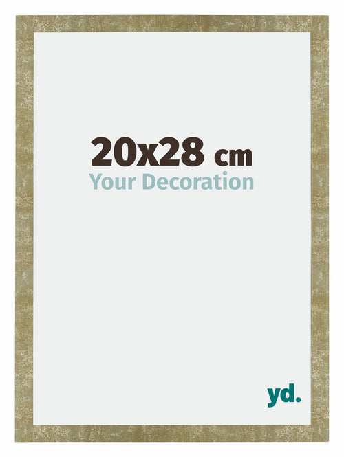 Mura MDF Cadre Photo 20x28cm Or Antique De Face Mesure | Yourdecoration.fr