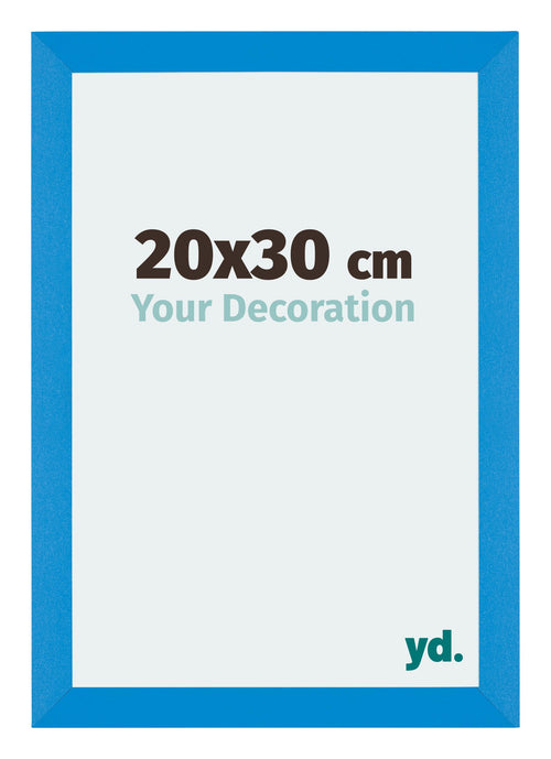 Mura MDF Cadre Photo 20x30cm Bleu Brillant De Face Mesure | Yourdecoration.fr