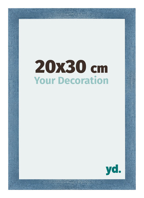 Mura MDF Cadre Photo 20x30cm Bleu Brillant Geveegd De Face Mesure | Yourdecoration.fr